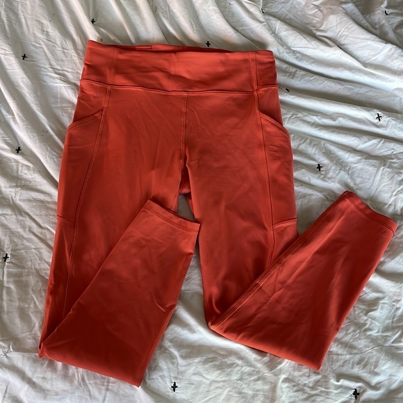 Lululemon Invigorate High-Rise Tight 25" Brick Orange Size 8 Leggings - Picture 7 of 12